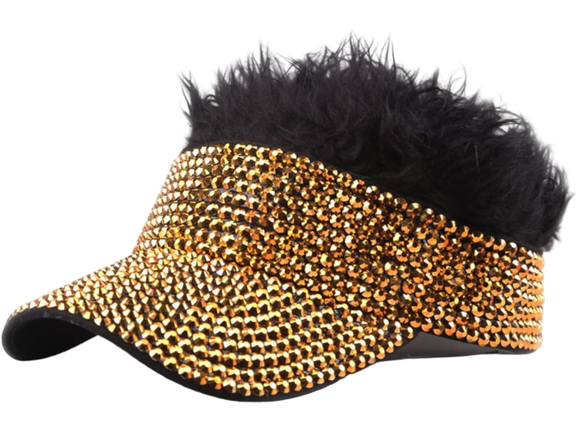 Gorra De Béisbol Elegante Con Tachuelas De Pedrería: Gorra Ajustable De Alta Gama Y Duradera.