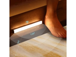 Rebe-luz Nocturna Inalámbrica Con Sensor De Movimiento Led Para Dormitorio Escalera Armario Pasillo Decoración Pared 20cm Frío Blanco