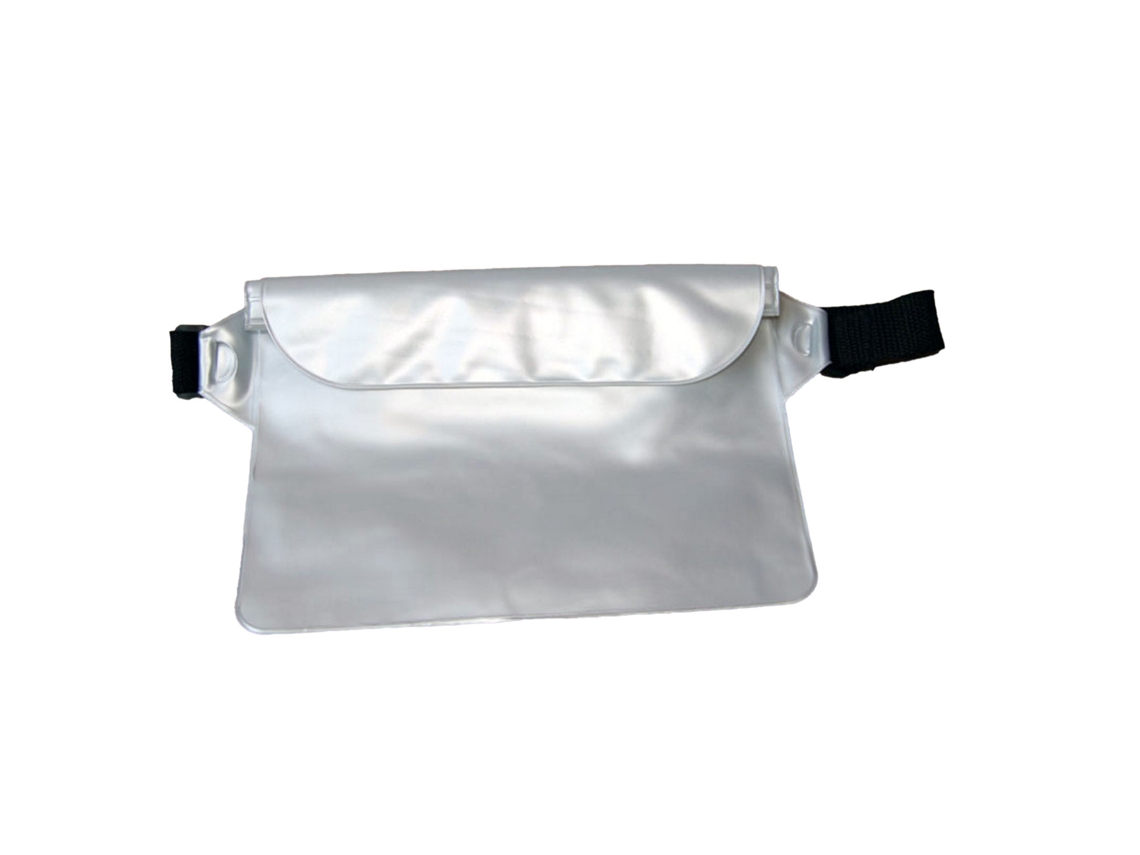 Danu2026-bolsa Impermeable Con Correa De Cintura Bolsa Seca Para Teléfono Táctil Para Playa Kayak Natación Blanco Plateado