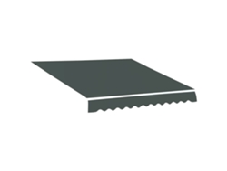 Lona de repuesto para toldo de 382x240 cm, resistente a los rayos UV, para balcón o terraza, color gris.
