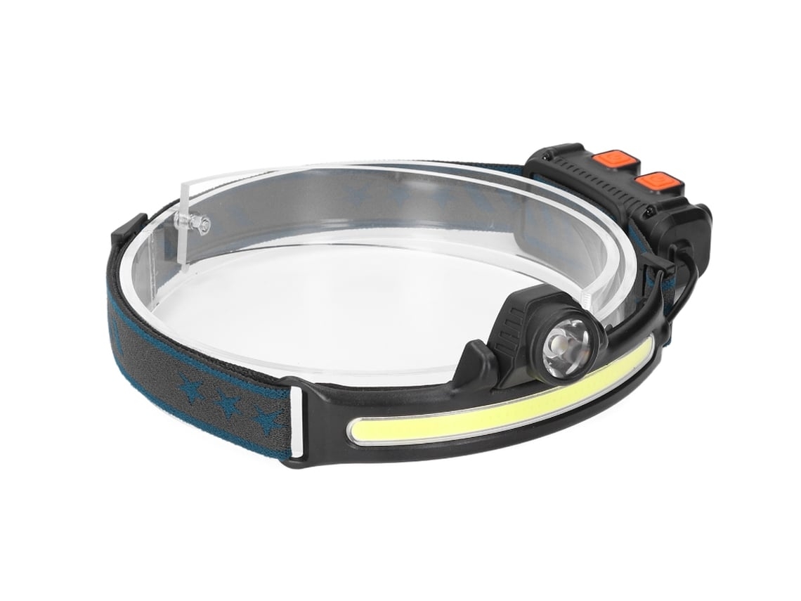 Linterna frontal COB recargable Yunzii W678 negra con sensor para uso en exteriores