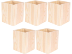 Besportble Juego De Madera Natural Y Su Portalápices Con El Tiempo 10x8x8 Cm 10,00 X 8,00 X 8,00 Cm Pulgada...