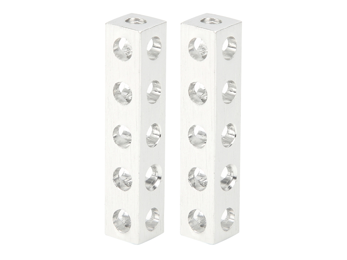 2 Peças De Perfil De Extrusão De Alumínio Viga Quadrada 5 Orifícios Acessórios Robô 8x8mm 3106-0005-0040