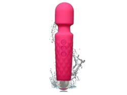 Mini Masajeador De Mano Recargable Portátil 8 Velocidades Potentes 20 Modos De Vibración Masajeador De Mano Inalámbrico Impermeable Rosa Yemaesre