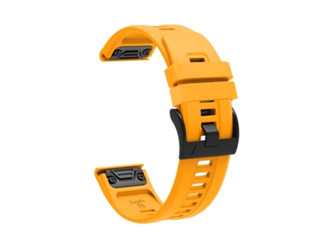 Correa de Silicona 26mm hebilla de liberación rápida para Garmin Fenix 7X - amarillo