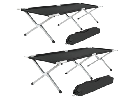 2 Lecho TECTAKE Aluminio Portátil