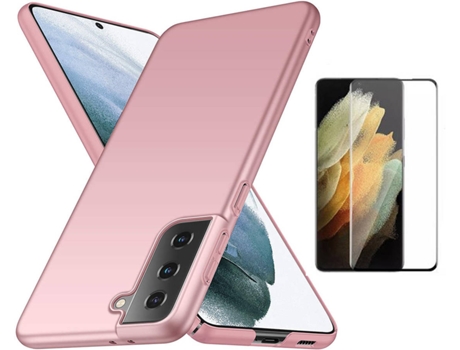 Kit Carcasa Y Protector Samsung S21 Plus Turtleshell Rosa