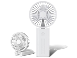 Ventilador de mano de 3 velocidades, recargable por USB, plegable 360°, blanco Yizhood