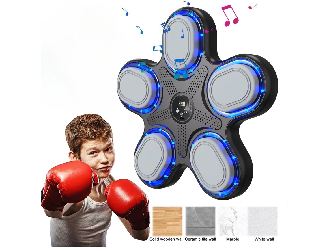 Máquina De Boxeo Bluetooth Para Entrenamiento, Montaje En Pared, Apta Para Niños, Equipo Musical Electrónico - Negro Digitallab