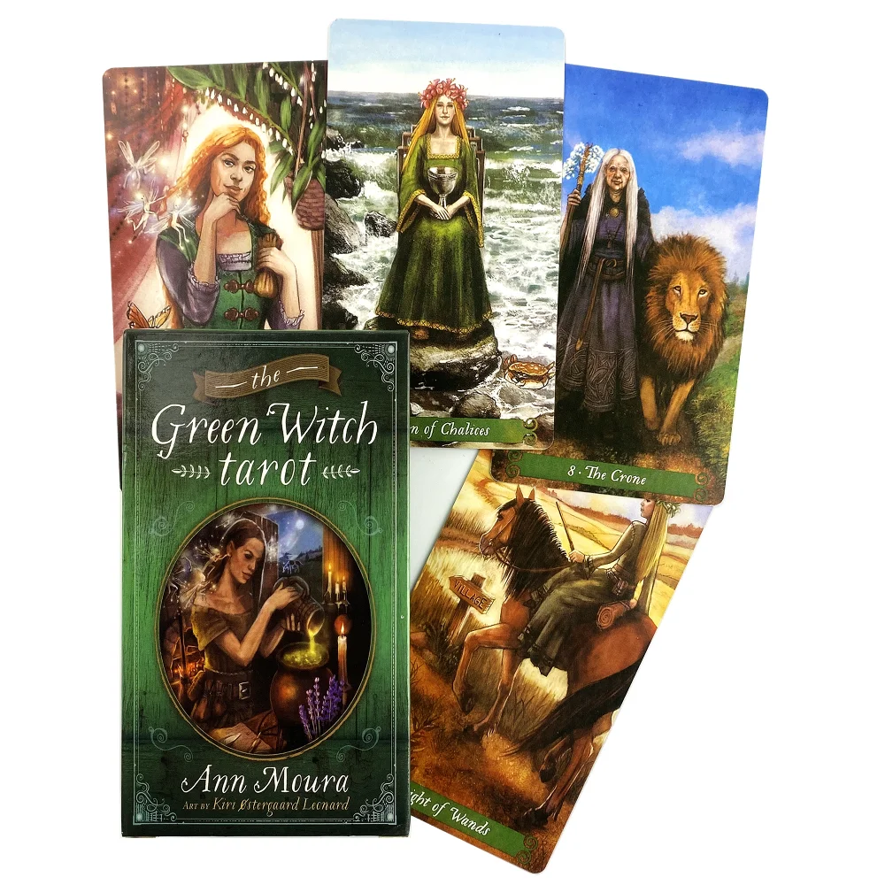 78 Cartas Del Tarot De La Bruja Verde, Cartas Del Oráculo Para Juegos De Mesa De Reuniones Familiares.