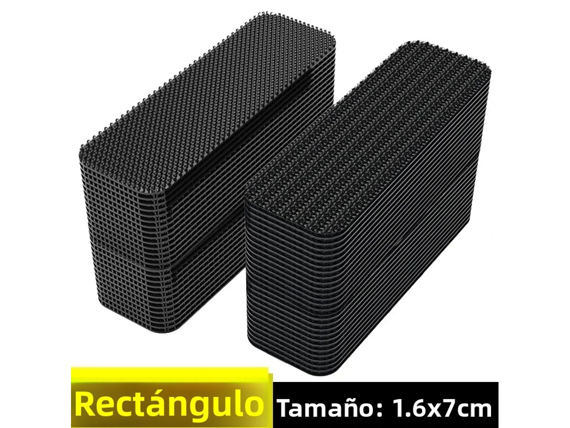 (12 Piezas Rectangulares) Adhesivos Antideslizantes De Doble Cara Con Cierres De Velcro Autoadhesivos Para Sofás Y Accesorios Del Hogar.
