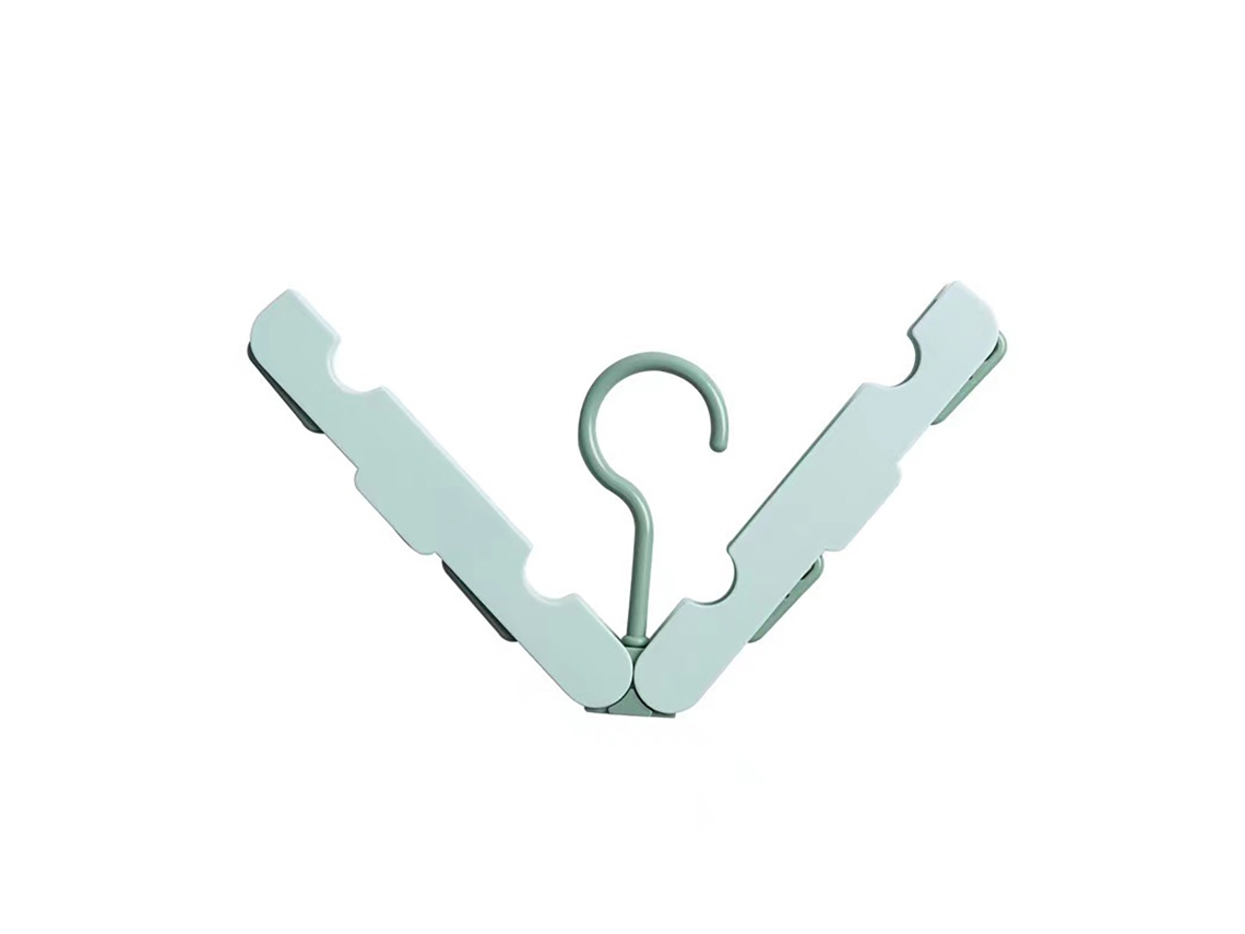 Percha plegable multifuncional antiadherente con pinzas