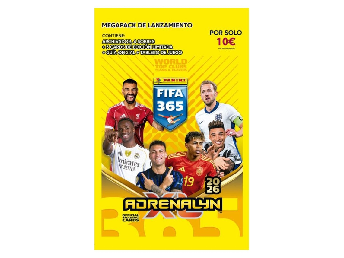 Panini Fifa 365 Adrenalyn 2026 Megapack de cartas coleccionables 29284 P25paninipn