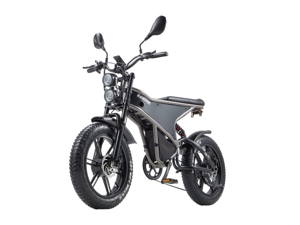 Bicicleta de montaña eléctrica DM711 con motor de 2000 W y suspensión total, con motor doble y frenos de disco Shimano Randride