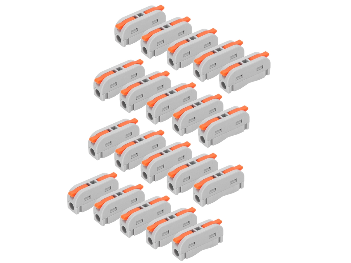 Omni-20 Piezas Conector De Cable Levernut Mini 1 Entrada 1 Salida Terminal Rápido 250v