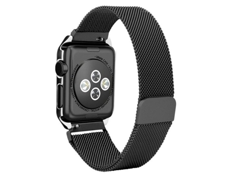 Pulsera Milanese Loop Cierre Magnético para Apple Watch Series 8 Aluminum 45mm PHONECARE (Negro)