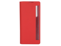 Capa De Couro Flip Com Janela Inteligente E Suporte Para Huawei Mate X2 Vermelha