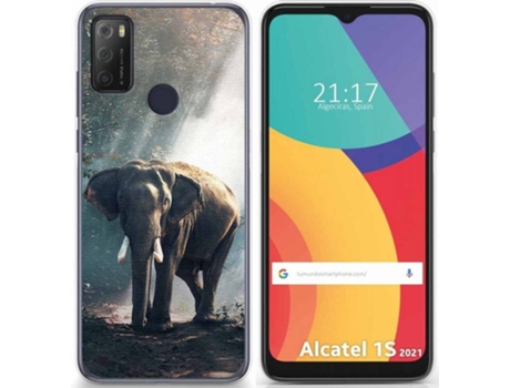 Carcasa Alcatel 1S 2021 / 3L 2021 TUMUNDOSMARTPHONE Elefante Multicolor
