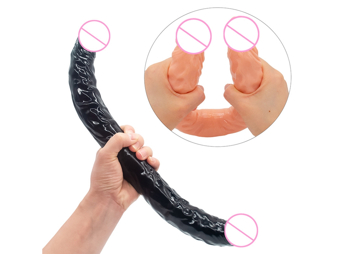 Juguete Sexual Dildo U Largo Flexible Doble Cabeza Para Lesbianas