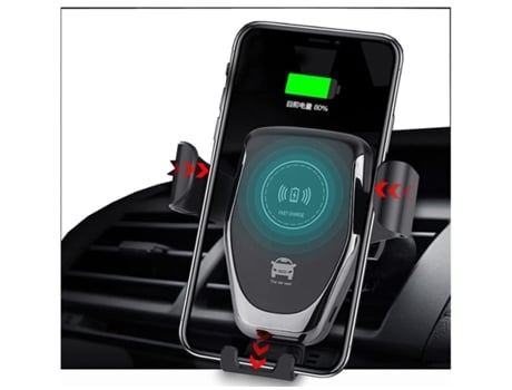 Cargador Carro Sem Qi para Samsung Galaxy S10+/S10/S9 YIZHOOD Negro