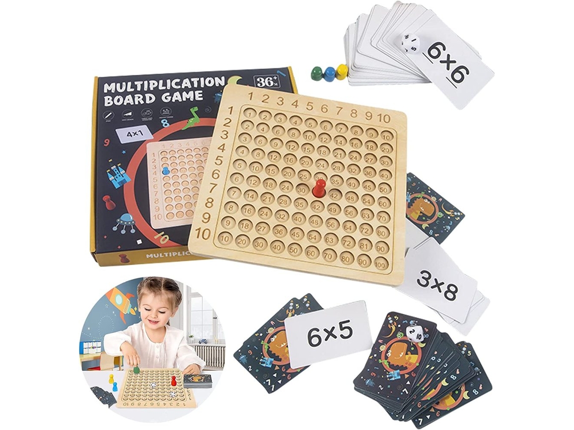 Herramienta De Aprendizaje Interactiva, Juguetes Matemáticos Montessori De Madera Para Multiplicación Y Suma, Que Mejora Las Habilidades De Cálculo Me