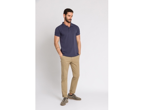Polo de Hombre THROTTLEMAN Algodón Azul (L)