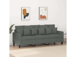 Sofá de 3 plazas 180 cm Tela Gris Oscuro DKD HOME DECOR