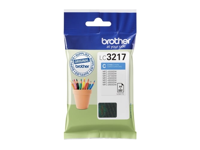 Cartucho de tinta Original BROTHER LC3217C Cian 550 páginas