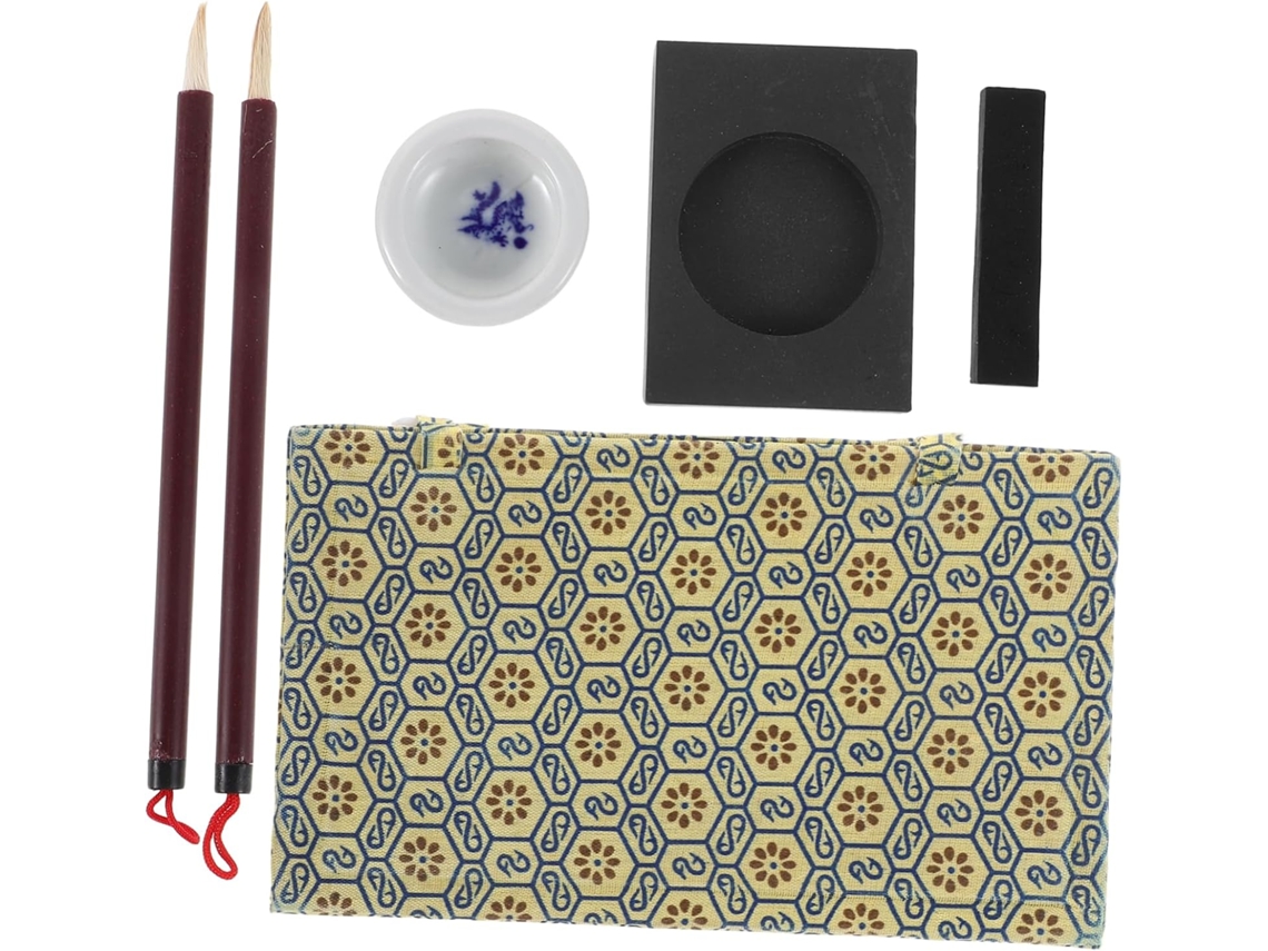 Kit Para Principiantes Con Pinceles, Tinta, Papel Y Tintero Para Estudiantes Y Artistas Aficionados.