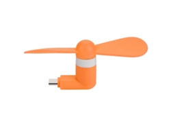 Mini Ventilador Usb Portátil Ultrasilencioso Para Smartphones Android, Otg Micro Usb, Naranja.