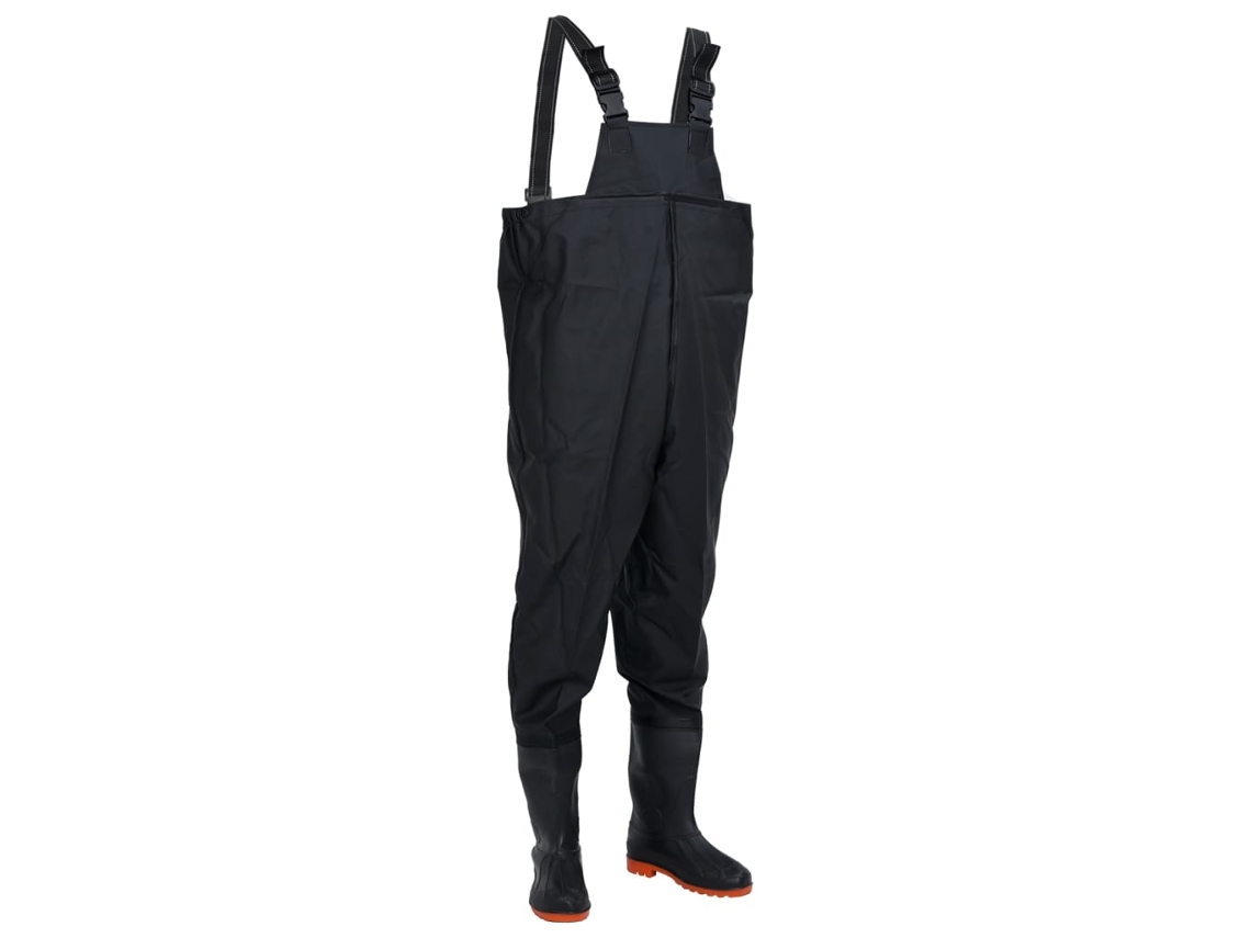 Vadeador de pecho con botas VIDAXL negro talla 43