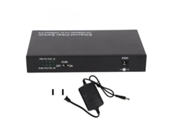 Conmutador Óptico Ethernet De 6 Puertos 10/100 Mbps, Fibra Única, 25 Km, Metálico, Plug And Play, Enchufe Estadounidense.