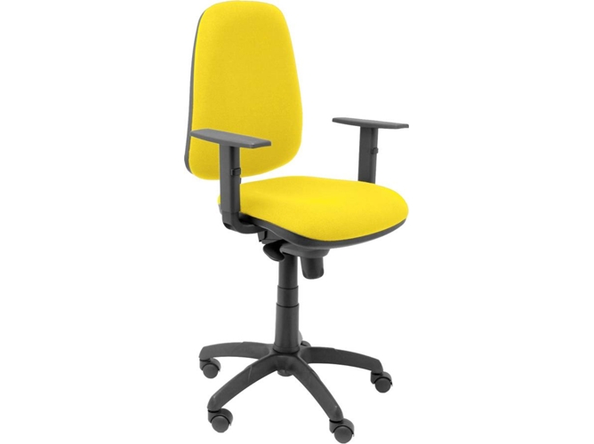 Silla de Escritorio Operativa PIQUERAS Y CRESPO Tarancón Amarillo (Brazos regulables - Tejido)