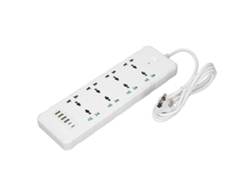 Omni-regleta De Energía Con 8 Puertos 4 Usb 2 Pd Caja De Pc Blanca Aislada Cable 2m 110‑265v