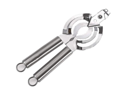 Abrelatas Multifuncional 4 En 1 Fabricado En Acero Inoxidable 304 Con Mango Ergonómico Para Personas Con Poca Fuerza En Las Manos.