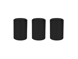 (3 Piezas Negras) Mini Caja De Té De Metal, Pequeño Contenedor Portátil