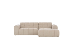 Sofá esquinero de 3 plazas Salford Cloud en terciopelo beige Concept U