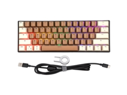 Baoj-2026teclado Mecânico Com 61 Teclas, Switch Azul, Resposta Rápida, Com Fio Para Windows, Android E Ios