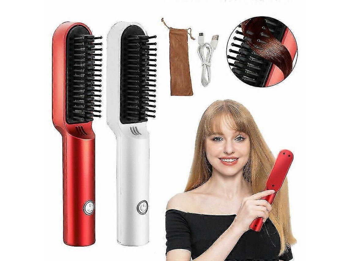 Cepillo 2 en 1: alisador de cabello, secador de cabello, rizador, peine. Ideal para regalar. TAISHENGDA