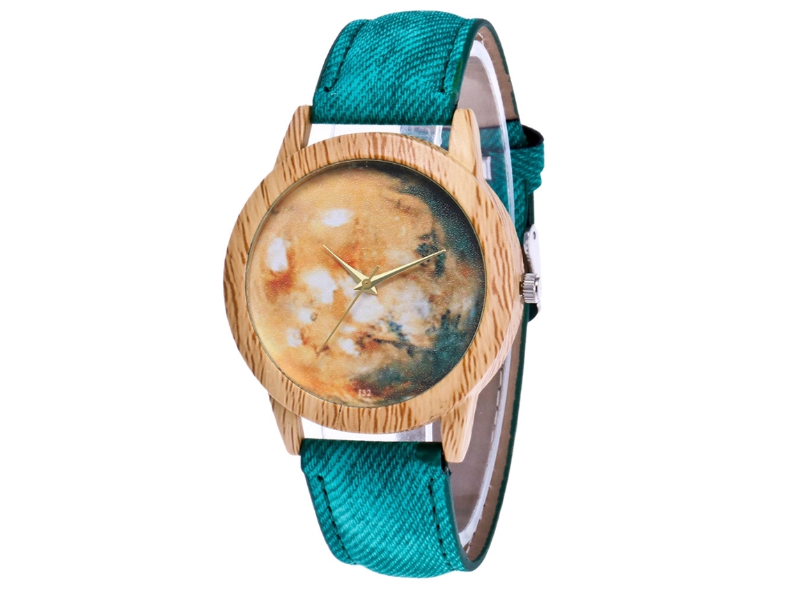 Reloj De Pulsera Analógico De Cuarzo Unisex Zhoulianfa, Moderno Y Duradero, Color Verde.