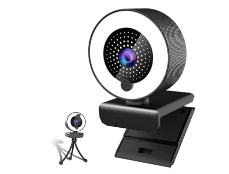 Cámara web con micrófono, cámara web de transmisión HD 1080P para PC, MAC, computadora portátil, cámara USB Plug and Play para Youtube, videollamad...