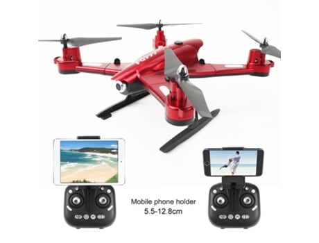 Drone FQ777 FQ02W (HD - Autonomía: Hasta 5 min - Rojo)