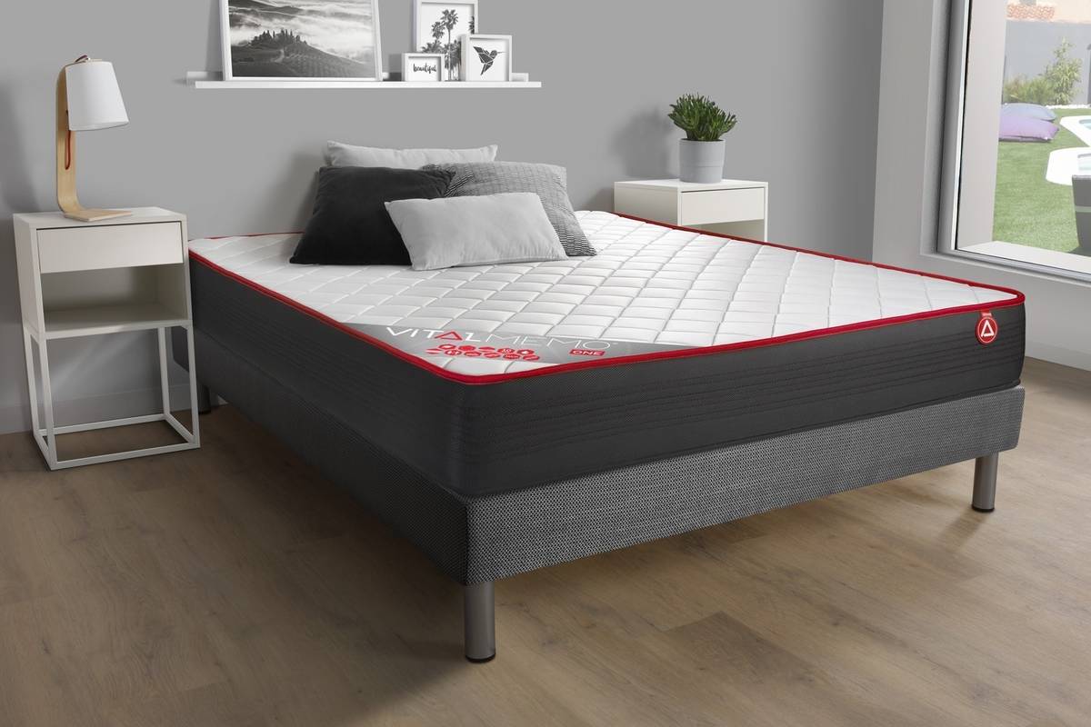 Conjunto de Somier + Colchón VITALIT Vitalmemo One (160x190 cm - Espuma Viscoelástica)