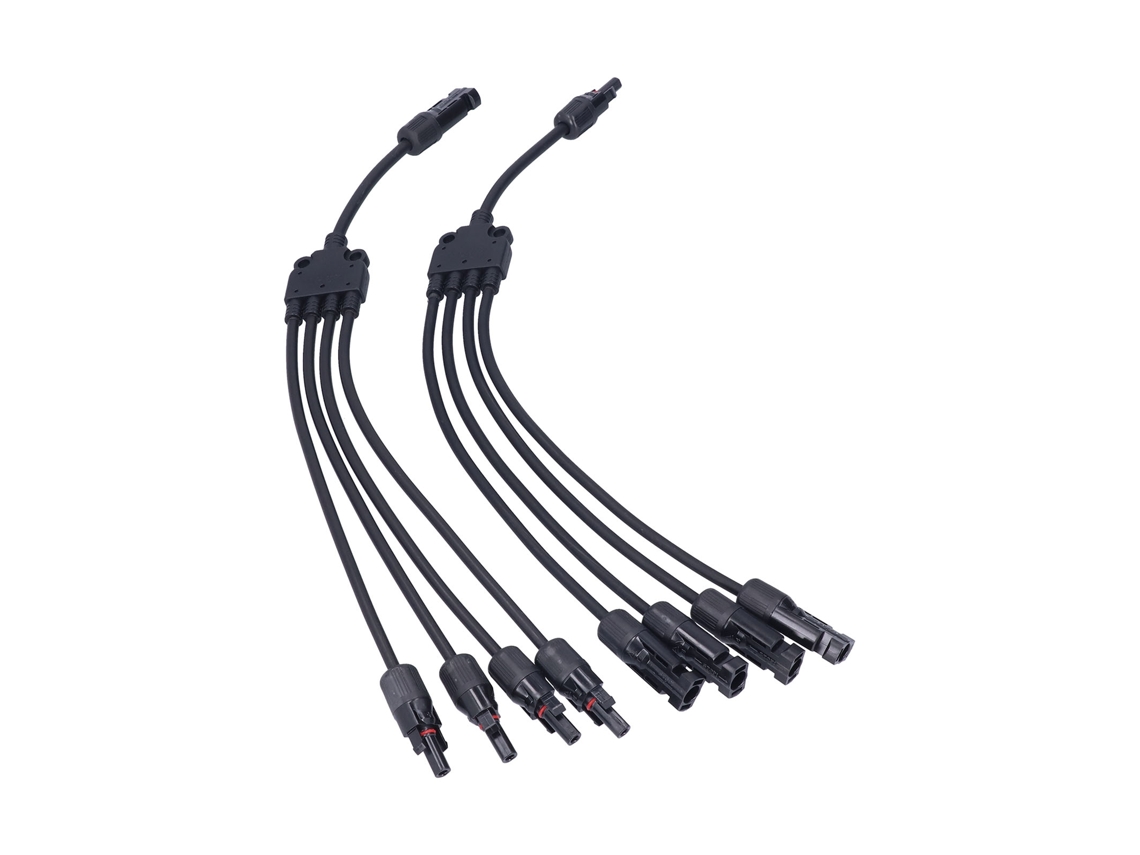 Conector Solar Con 4 Derivaciones, Cable Paralelo En Y, Cable De Extensión Para Paneles Solares Fotovoltaicos, Ip67