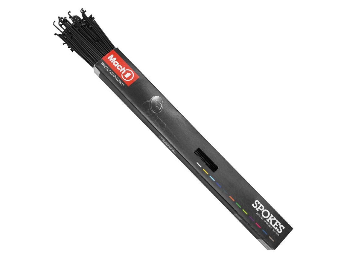Caja de 100 radios de acero inoxidable con boquilla 296 mm P2R