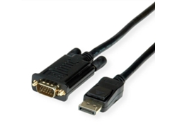 Cable ROLINE (DisplayPort y VGA - 1m - Negro)
