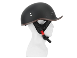 2026-casco Moto Semi Facial Con Visera Solar Abs Higroscópico Estilizado Para Hombre Mujer Warp Tail Mate Negro 007 L 58-59cm