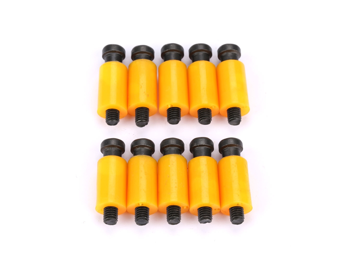 Kit de 10 tornillos para cabezas de cuenco con práctico sistema de bloqueo de nailon (rosca M6 D12)