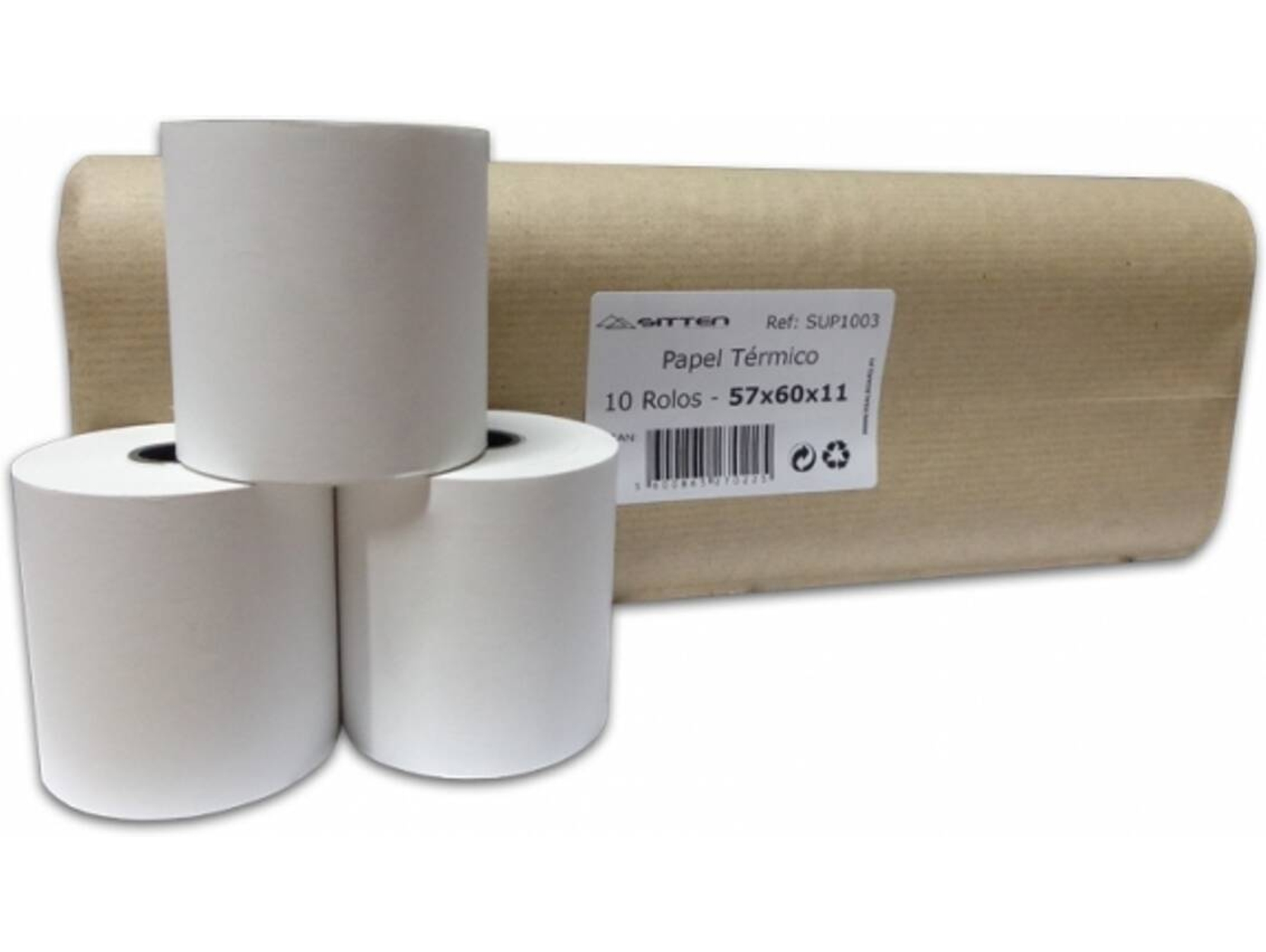 PACK 10ROLOS PAPEL TERM. SITTEN 57X60X11