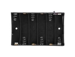 Yncm2026-porta Pilas Aa 6x Con Cable Caja Plástica Funda Batería Pack De 5 Piezas